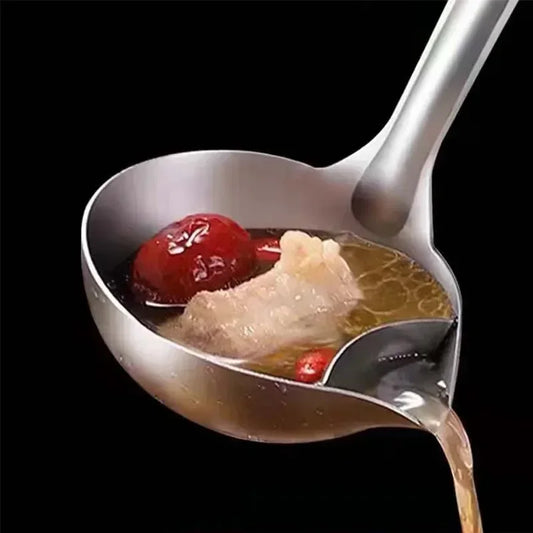 Stainless Steel Colander Spoon Soup Colander Kitchen Gravy Oil Soup