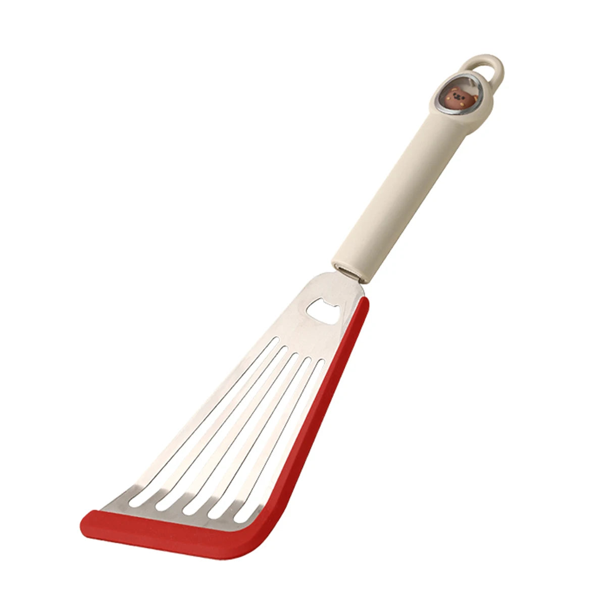 WORTHBUY Stainless Steel Slotted Turner Silicone Fish Spatula