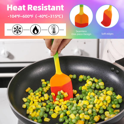 3/9PCS mini silicone spatula, 9 sizes, multi-purpose wax stirring stick