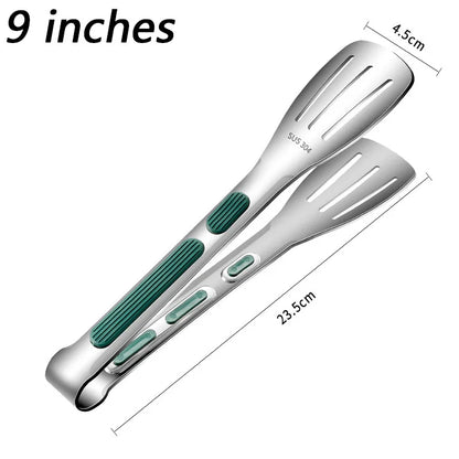 7/9/12inch Kitchen Tongs 304 Stainless Steel Grill Tongs for Cooking BBQ