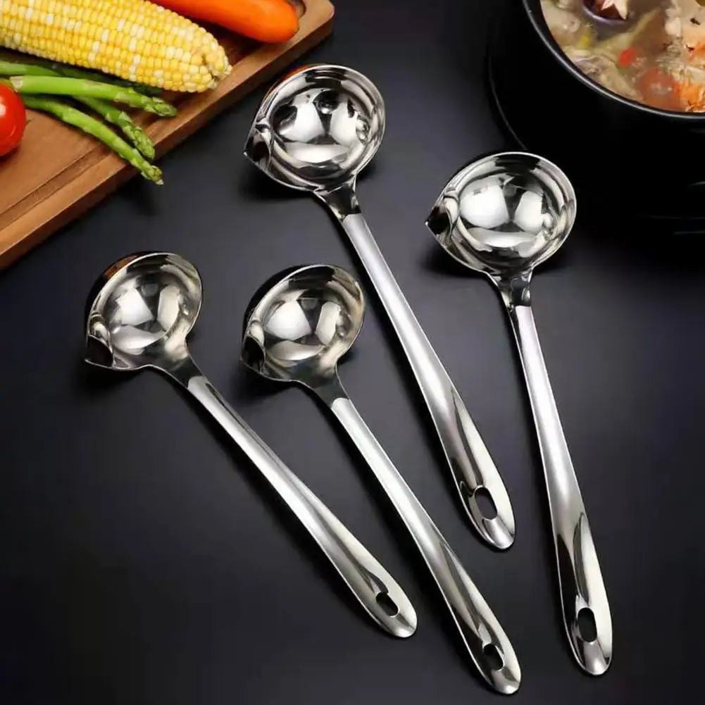 Soup Spoon with Grease Separation Stainless Steel Grease Separating Soup Spoon