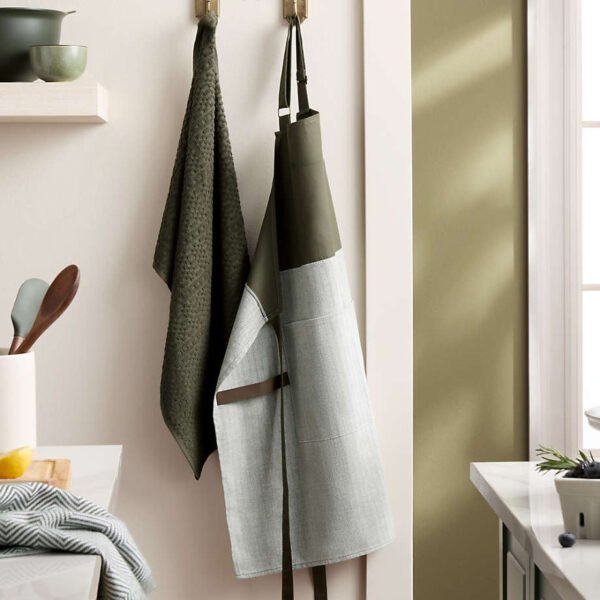 Herringbone Weave Apron – 100% Cotton, Handmade - Image 3