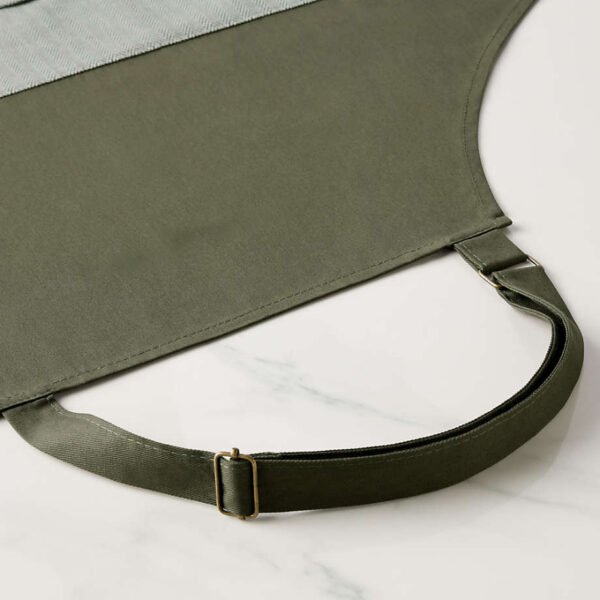 Herringbone Weave Apron – 100% Cotton, Handmade - Image 4