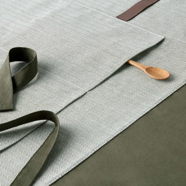 Herringbone Weave Apron – 100% Cotton, Handmade - Image 5