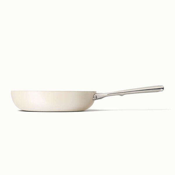 Elegant Cream Ceramic Non-Stick Frying Pan - Image 3