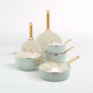 Utenzo Home 7-Piece Silt Green Non-Stick Ceramic Cookware