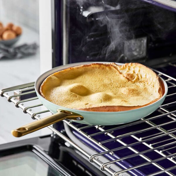 Supper Non-Stick Enameled Cast Iron Shallow Frying Pan - Image 5