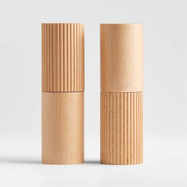 Set of 2 Artisan Wooden Spice Grinders