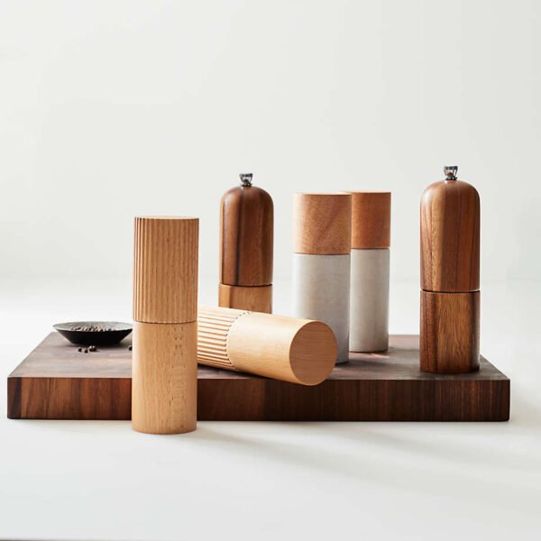 Set of 2 Artisan Wooden Spice Grinders - Image 3
