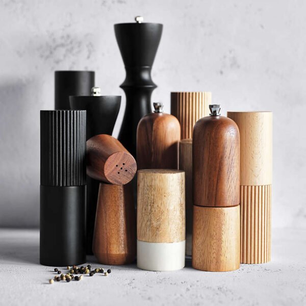 Set of 2 Artisan Wooden Spice Grinders - Image 4