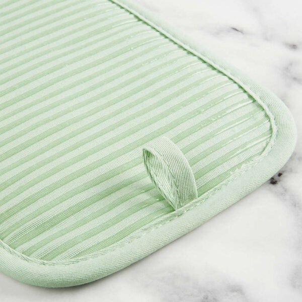 Kitchen Pistachio Ribbed Soft Silicone Pot Holders Set Of 2 - Image 6