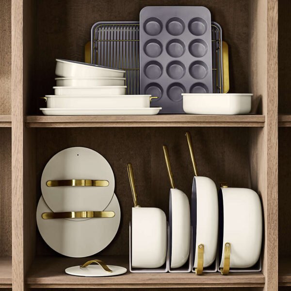 Cream Kitchen Set – All-in-One Bakeware & Cookware - Image 5