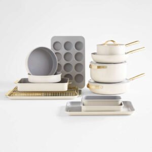 Cream Kitchen Set – All-in-One Bakeware & Cookware