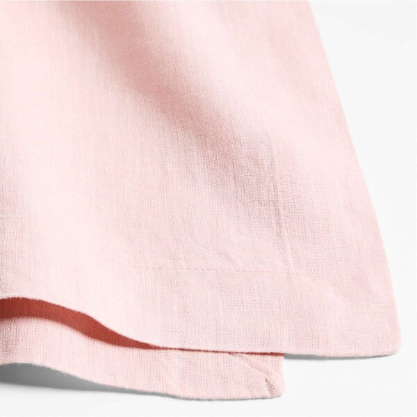 Handcrafted Linen Napkins – Spring Pink, Set of 8 - Image 3