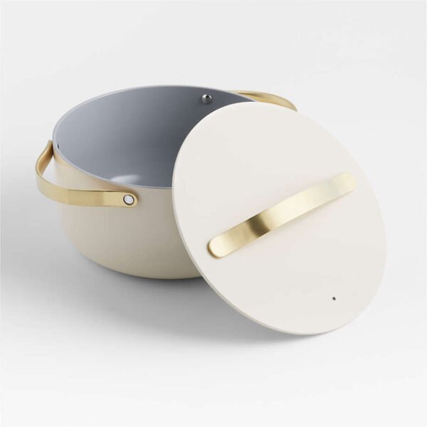 Non-Stick Ceramic Dutch Oven in Soft Cream - Image 3