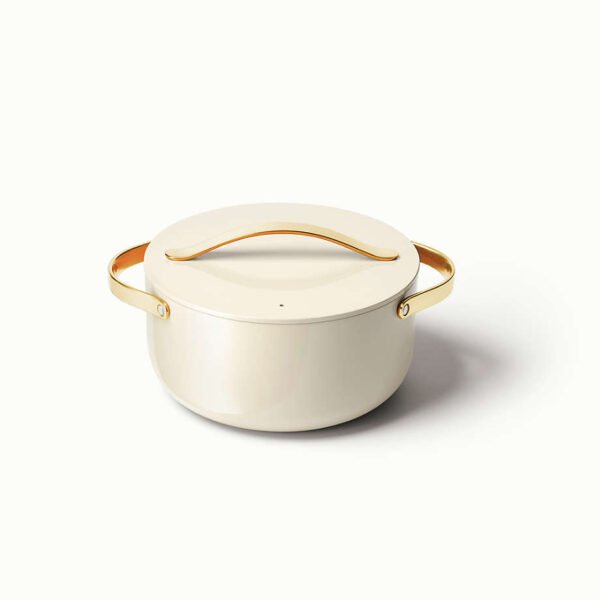 Non-Stick Ceramic Dutch Oven in Soft Cream - Image 4