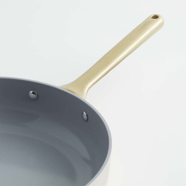 Elegant Cream Ceramic Non-Stick Frying Pan - Image 2