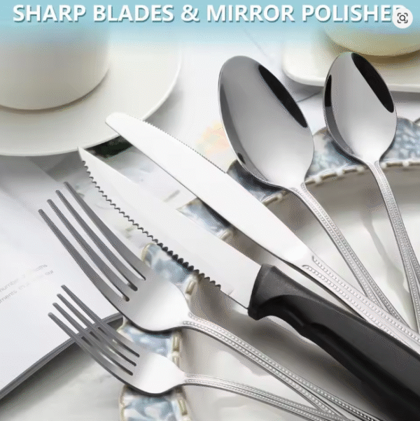48-Piece Stainless Steel Silverware Set for 8 - Image 3