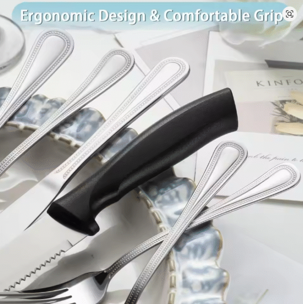48-Piece Stainless Steel Silverware Set for 8 - Image 4