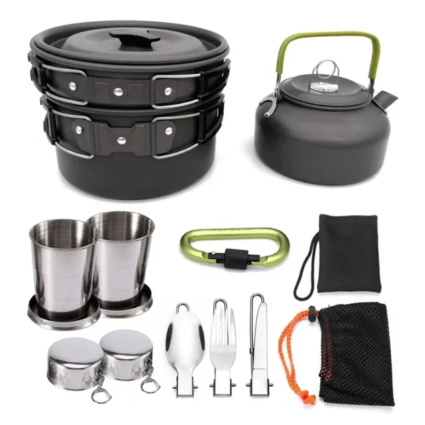Outdoor Tableware Hiking Camping Cookware Set - Image 3
