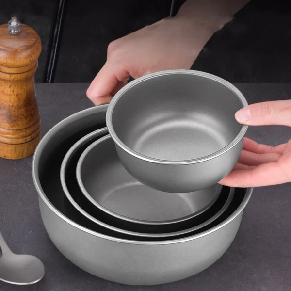 Lightweight Stackable Pure Titanium Camping Bowl (400ML / 500ML)