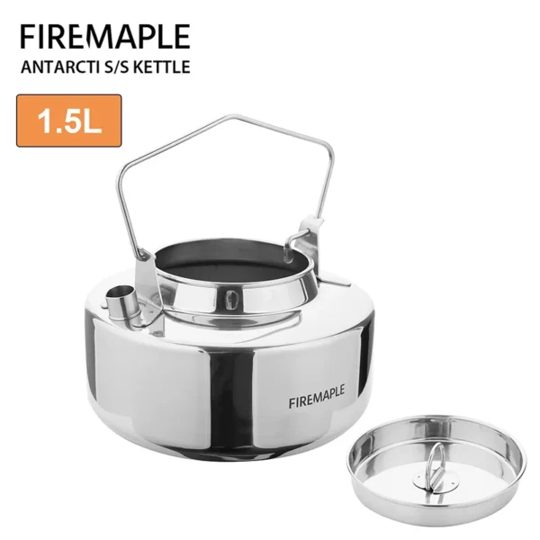 Fire Maple 1.5L Stainless Steel Camping Kettle – Outdoor Coffee & Water Teapot - Image 2