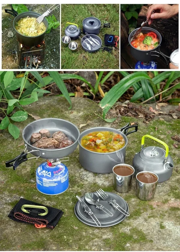 Outdoor Tableware Hiking Camping Cookware Set - Image 6