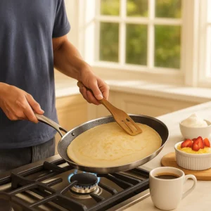 Stainless Steel Crepe Pan 26/28cm Honeycomb Coating Frying Pan