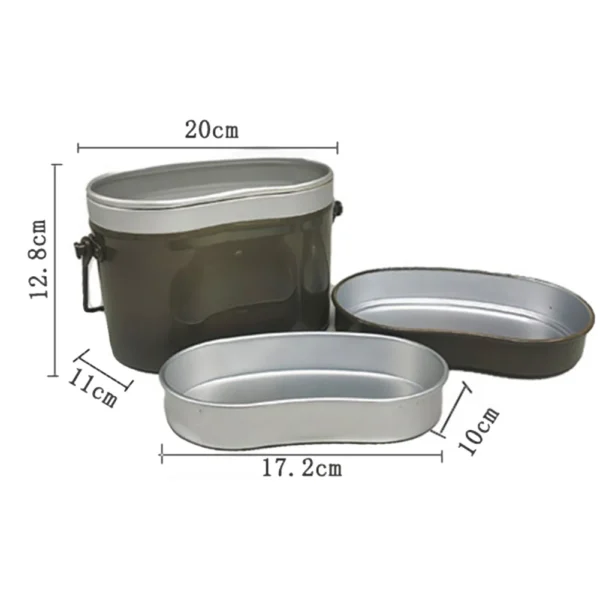 20*12.8*11cm Aluminum Saucepan Lightweight Outdoor Cookware Set - Image 3