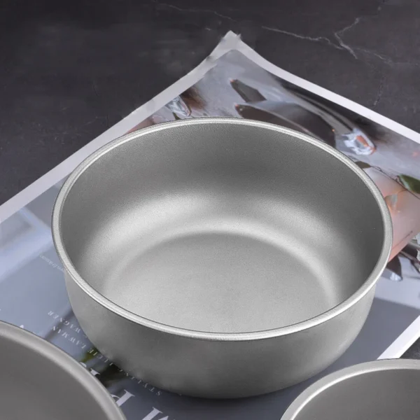 Lightweight Stackable Pure Titanium Camping Bowl (400ML / 500ML) - Image 4
